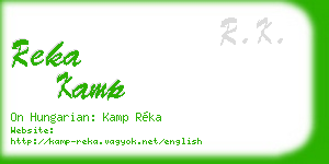 reka kamp business card